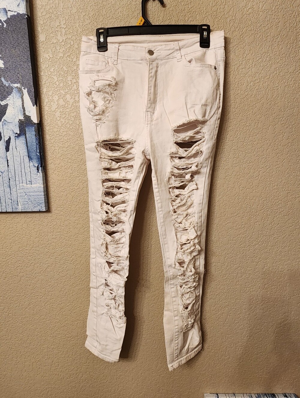 White Extreme Distressed Jeans